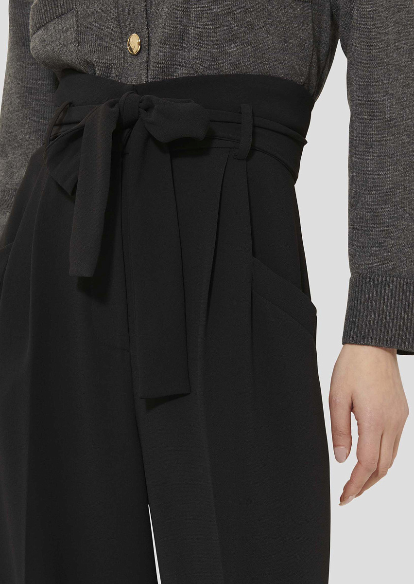 Pia черные брюки из крепа