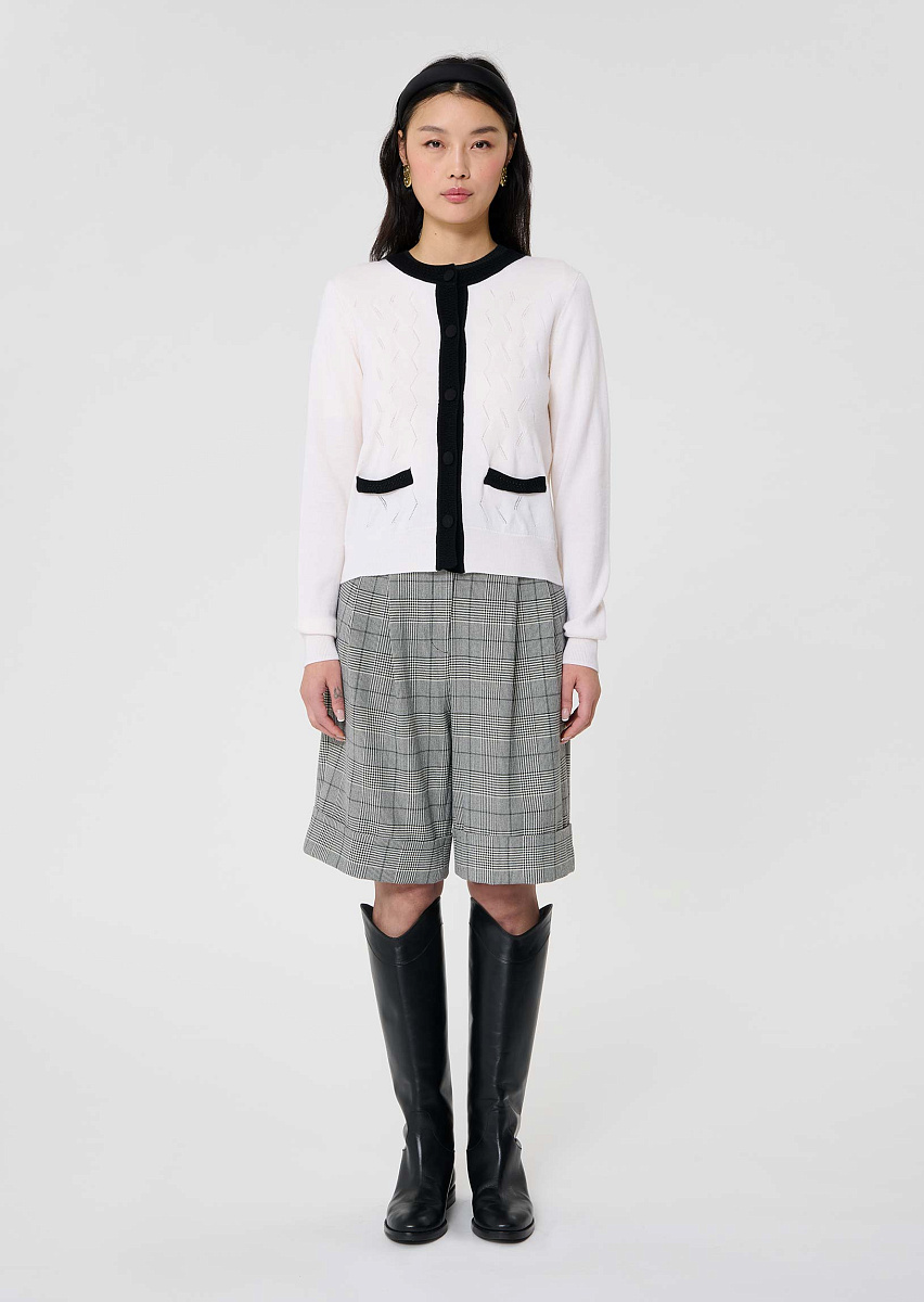 Granville кардиган из шерсти мериноса в цвете экрю