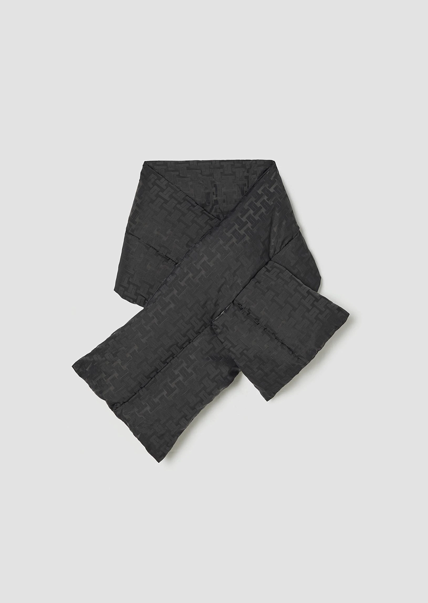 Daria черный дутый шарф-пуховик