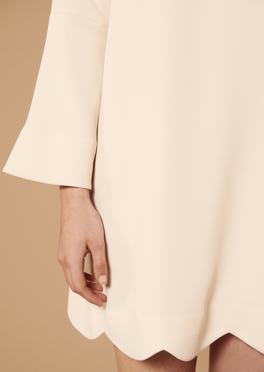 Ruodana платье из крепа в цвете экрю