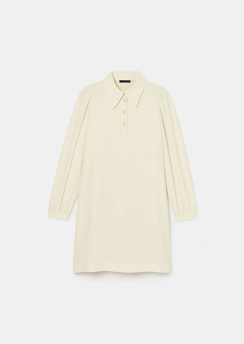 Rolfo платье из крепа в цвете экрю