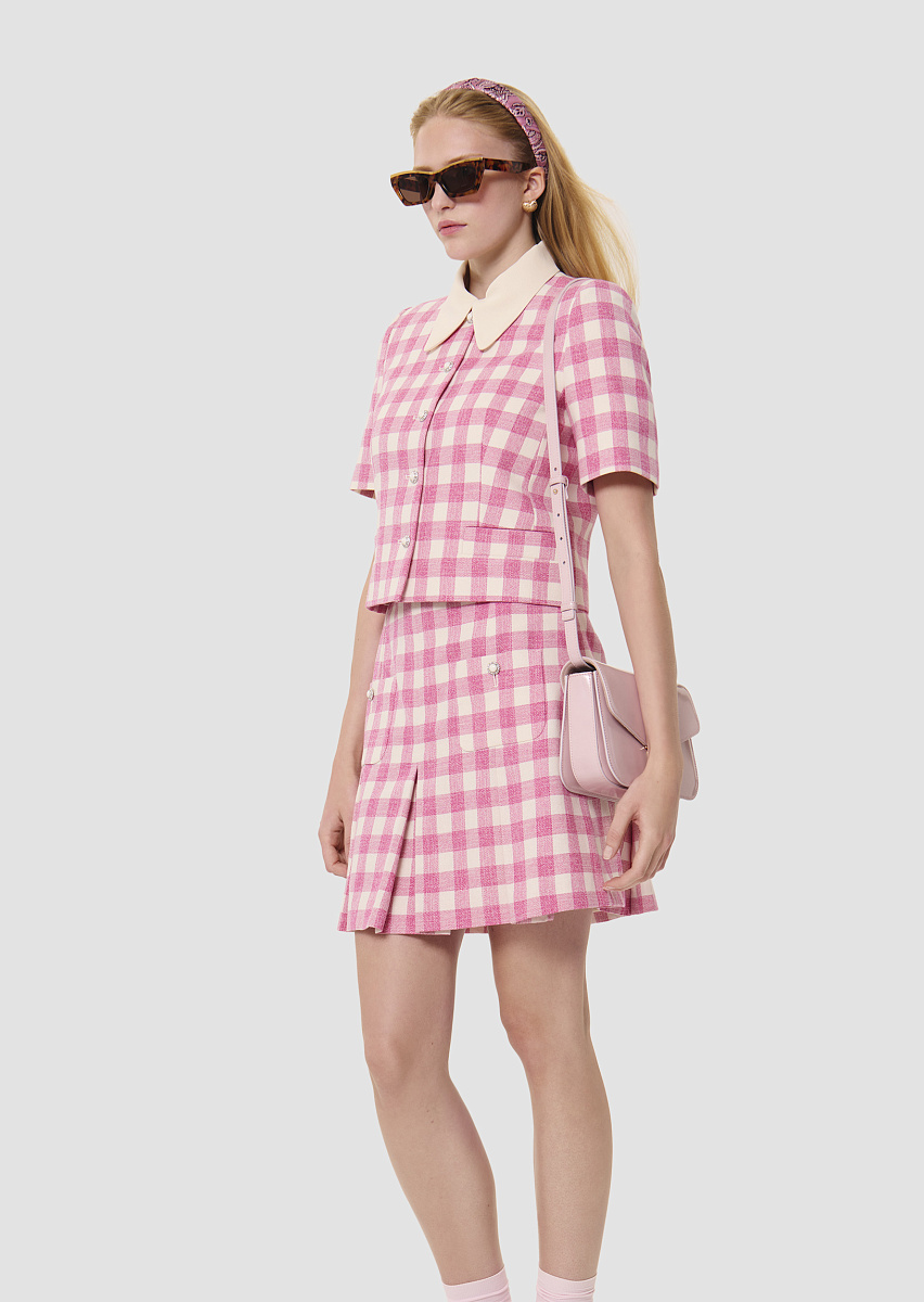 Josef розовая юбка в клетку виши