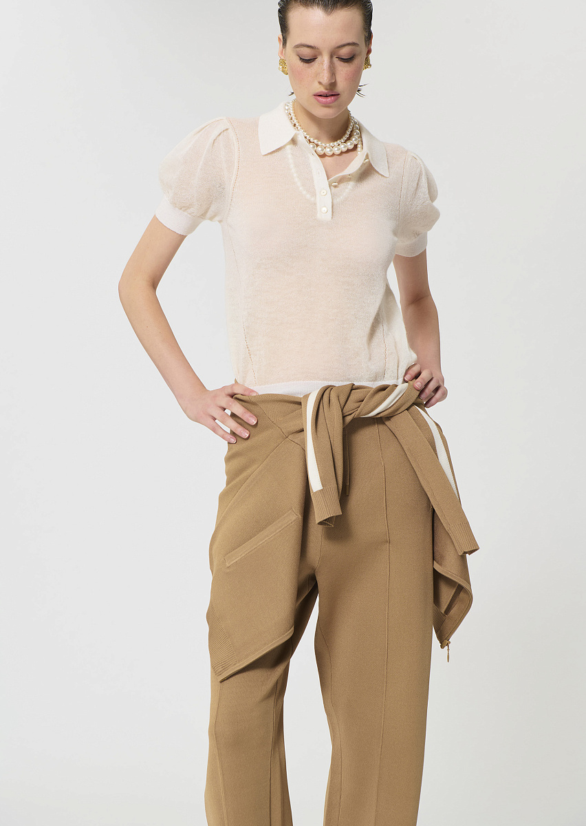 Poppie джемпер в цвете экрю из очень тонкого мохера Poppie джемпер в цвете экрю из очень тонкого мохера