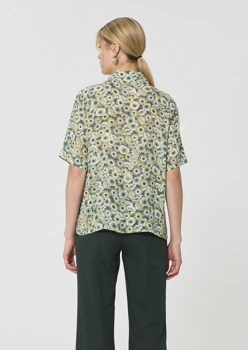 Tonina зеленый топ с цветочным принтом