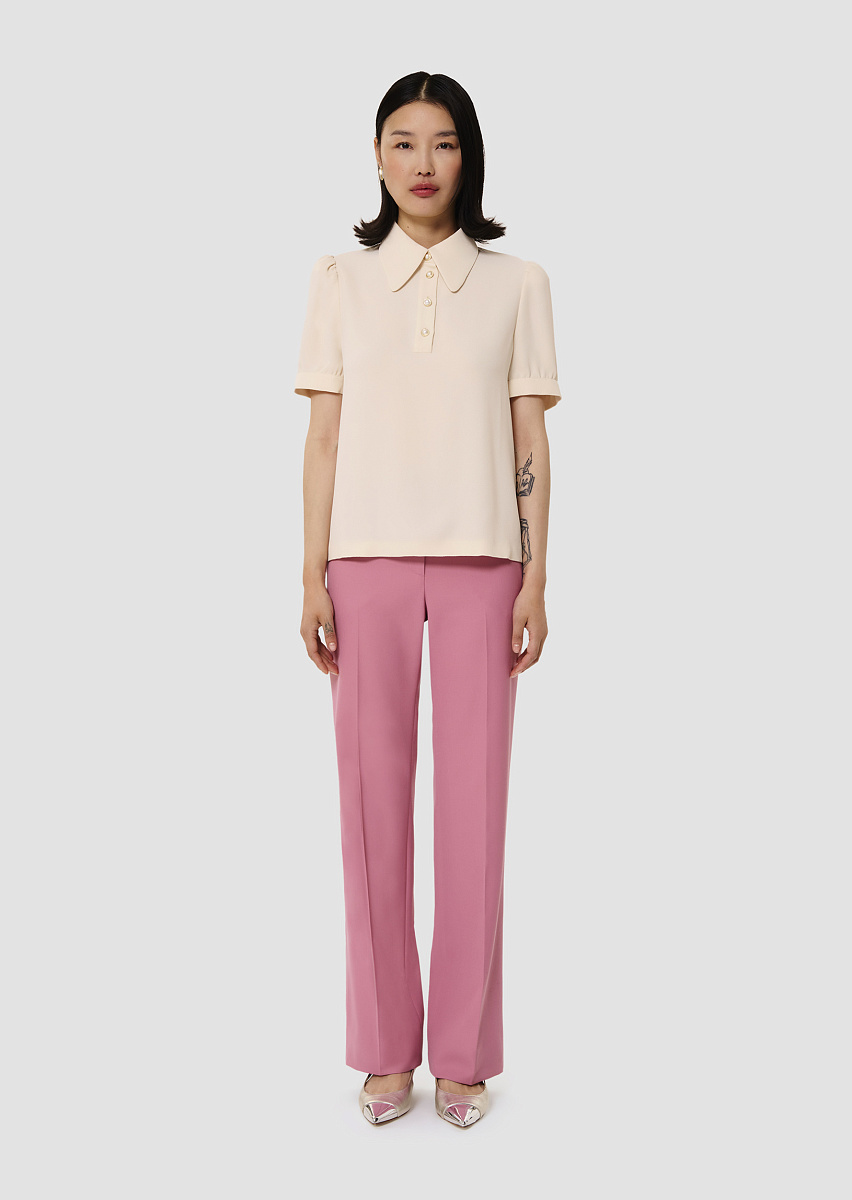 Tonino топ из крепа в цвете экрю