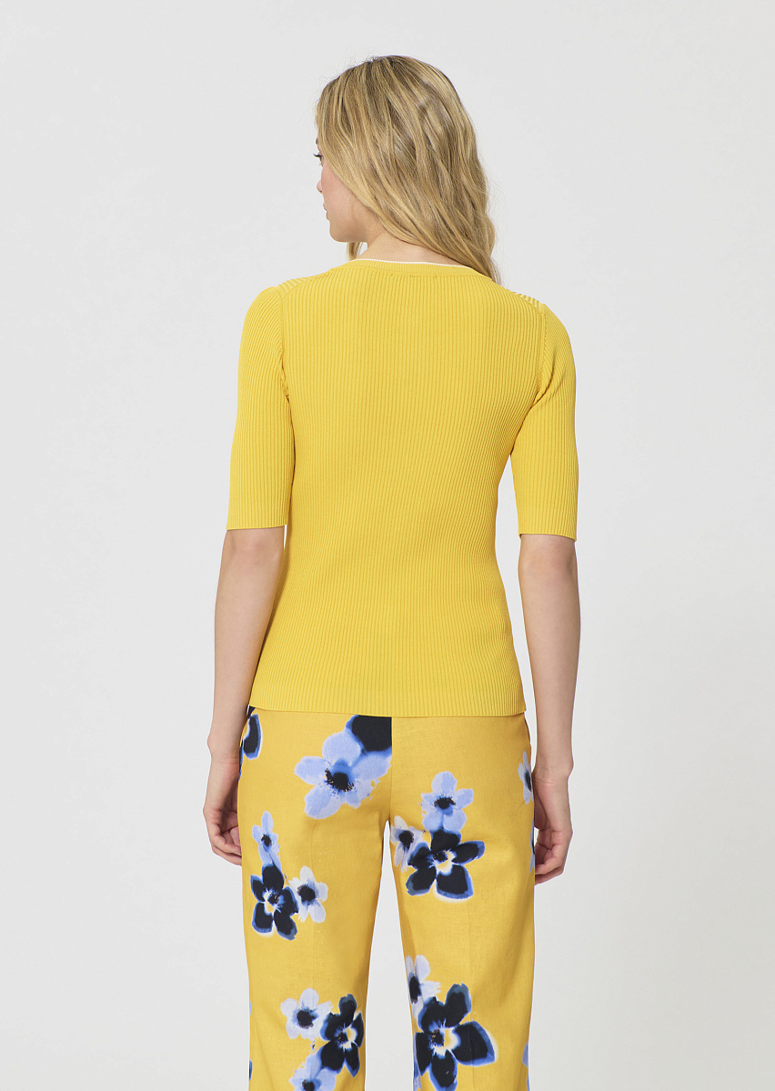 Gipsy желтый кардиган в рубчик