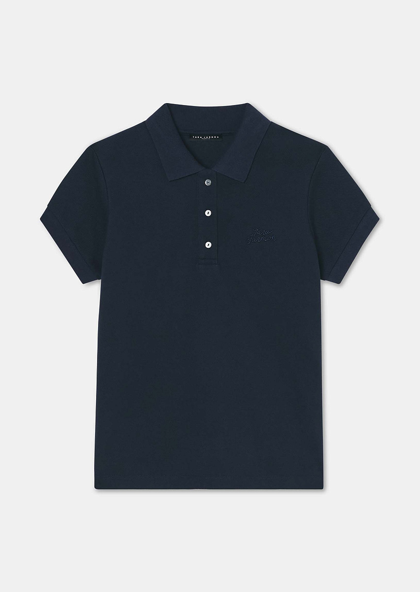 Tammy темно-синее поло из хлопка Tammy темно-синее поло из хлопка
