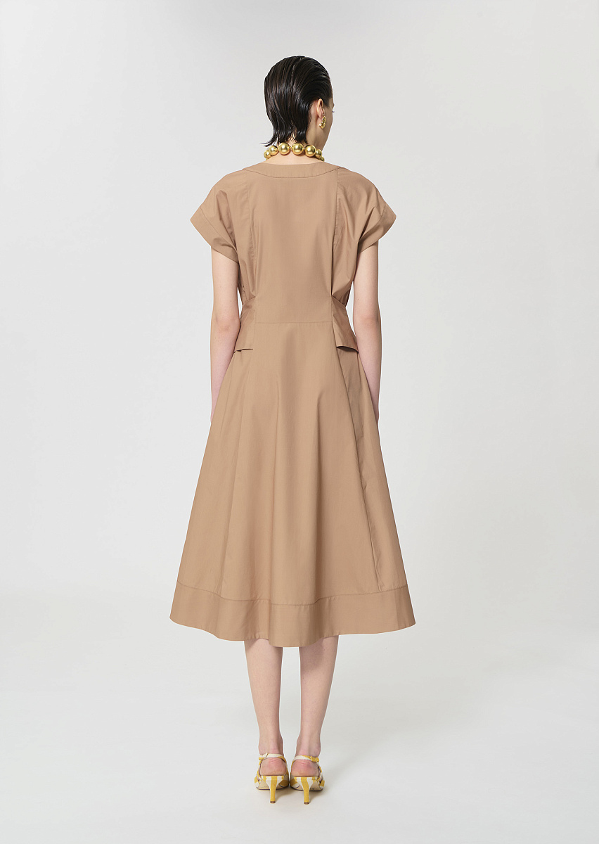 Rosia бежевое платье из поплина
