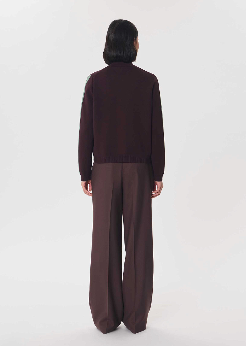 Gabrielle коричневый кардиган с воротником-стойкой и застежкой на молнию