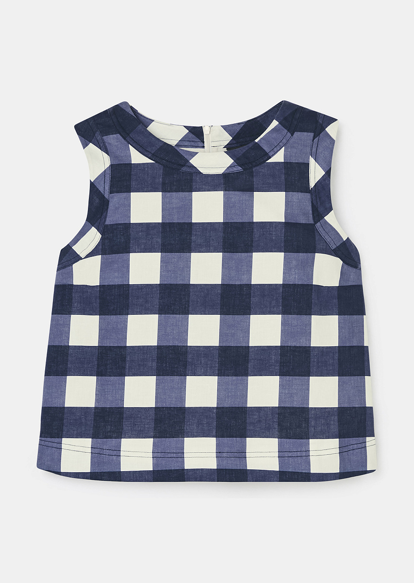 Темно-синий топ Tepee в клетку виши