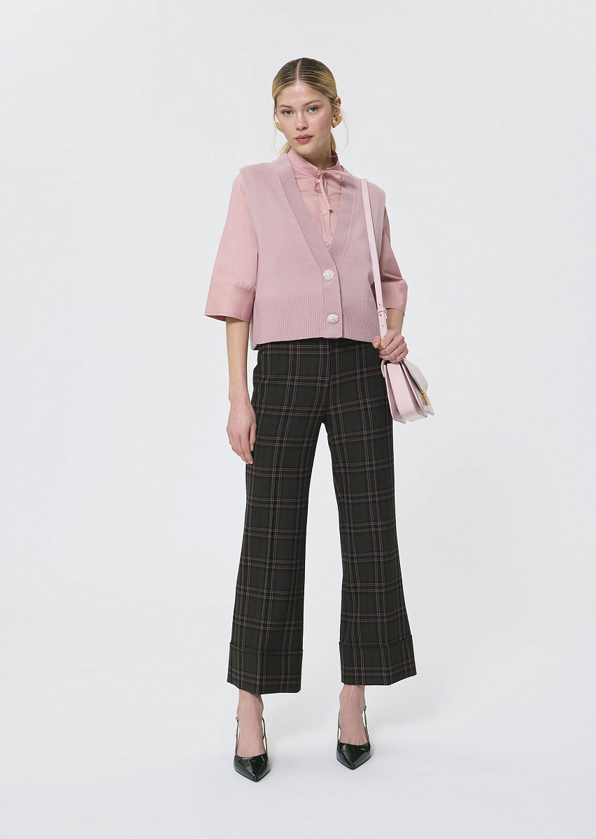 Gilles пудрово-розовый жилет из смесовой шерсти