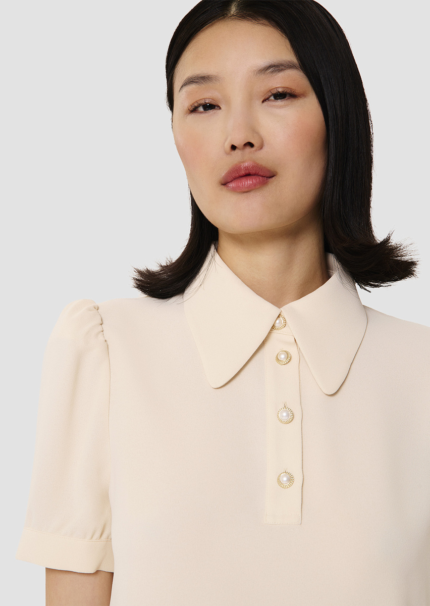 Tonino топ из крепа в цвете экрю