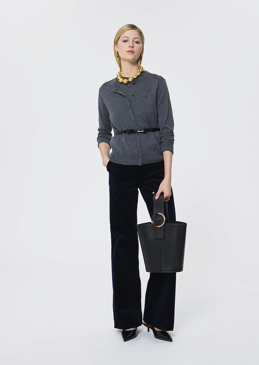 Ginno серый кардиган с эффектом меланж Ginno серый кардиган с эффектом меланж