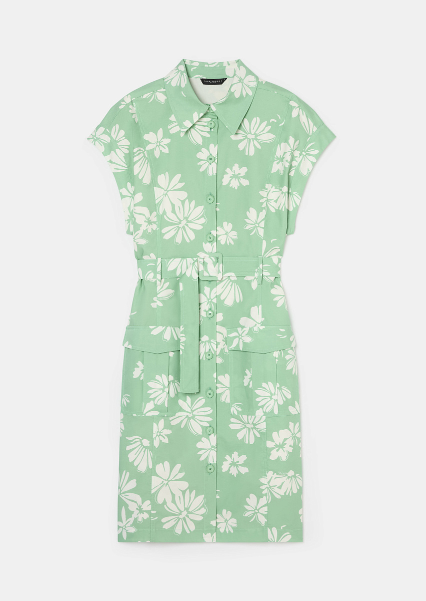 Зеленое платье Rajah с цветочным принтом