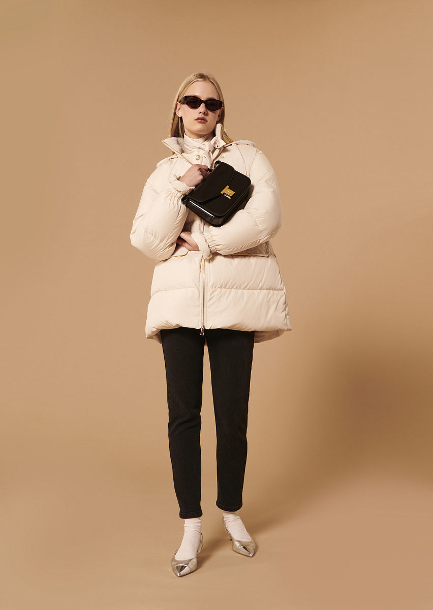 Daphne стеганый пуховик в цвете экрю Daphne стеганый пуховик в цвете экрю