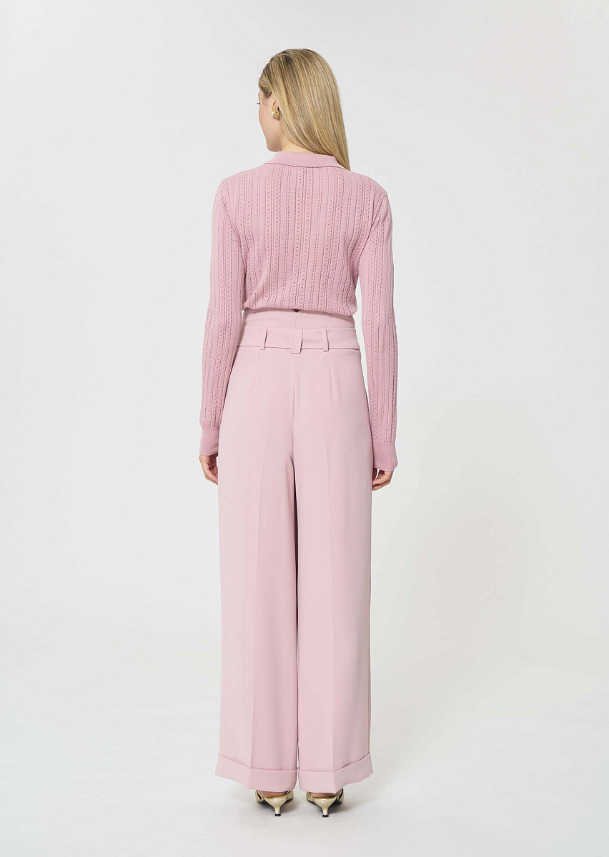 Pia брюки из струящегося крепа бледно-розового цвета Pia брюки из струящегося крепа бледно-розового цвета