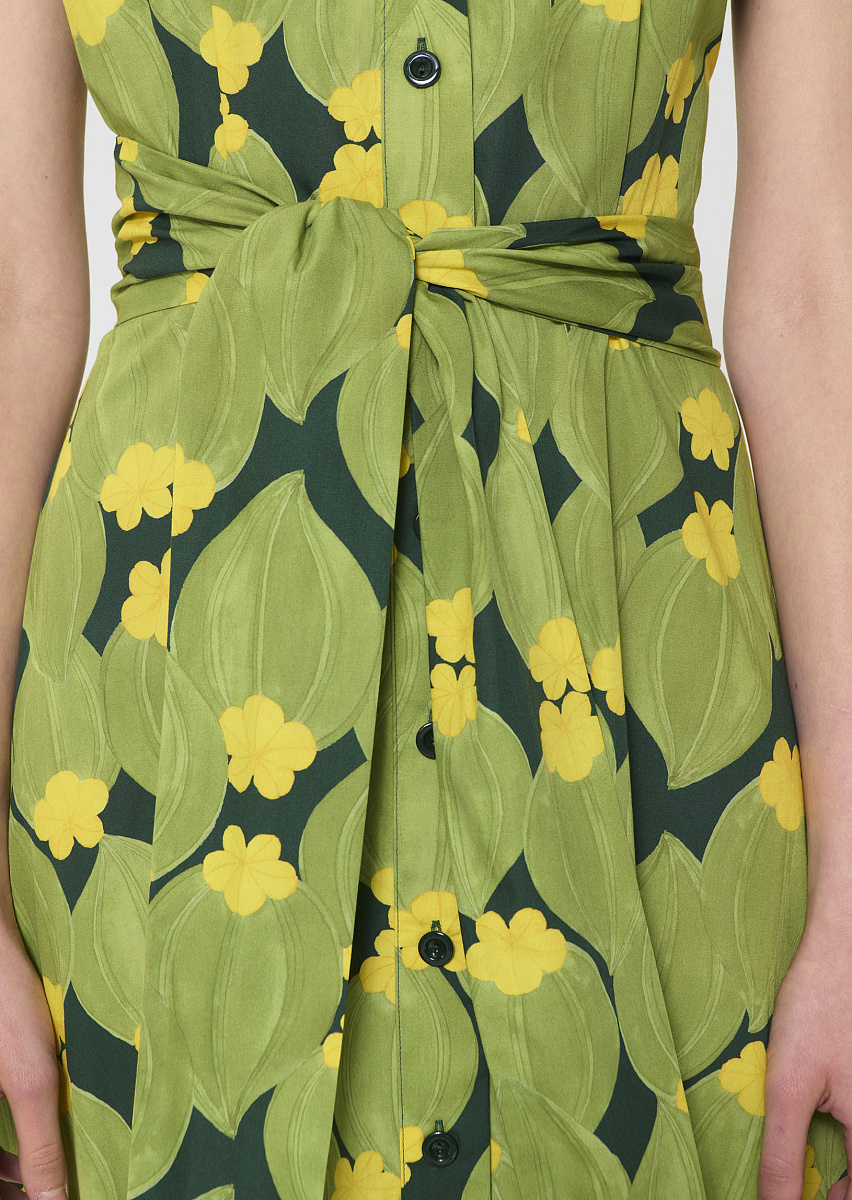 Rosia темно-зеленое платье с цветочным принтом Rosia темно-зеленое платье с цветочным принтом