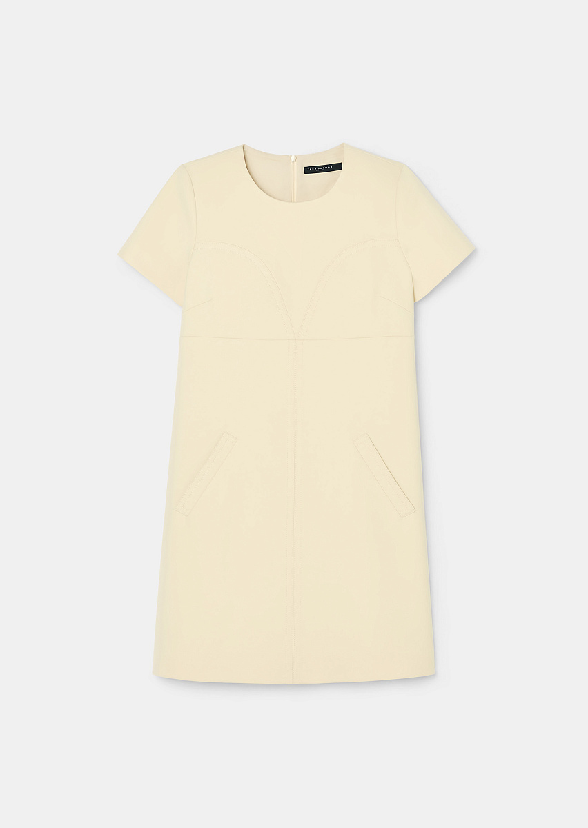 Желтое платье Rehane из двойной ткани