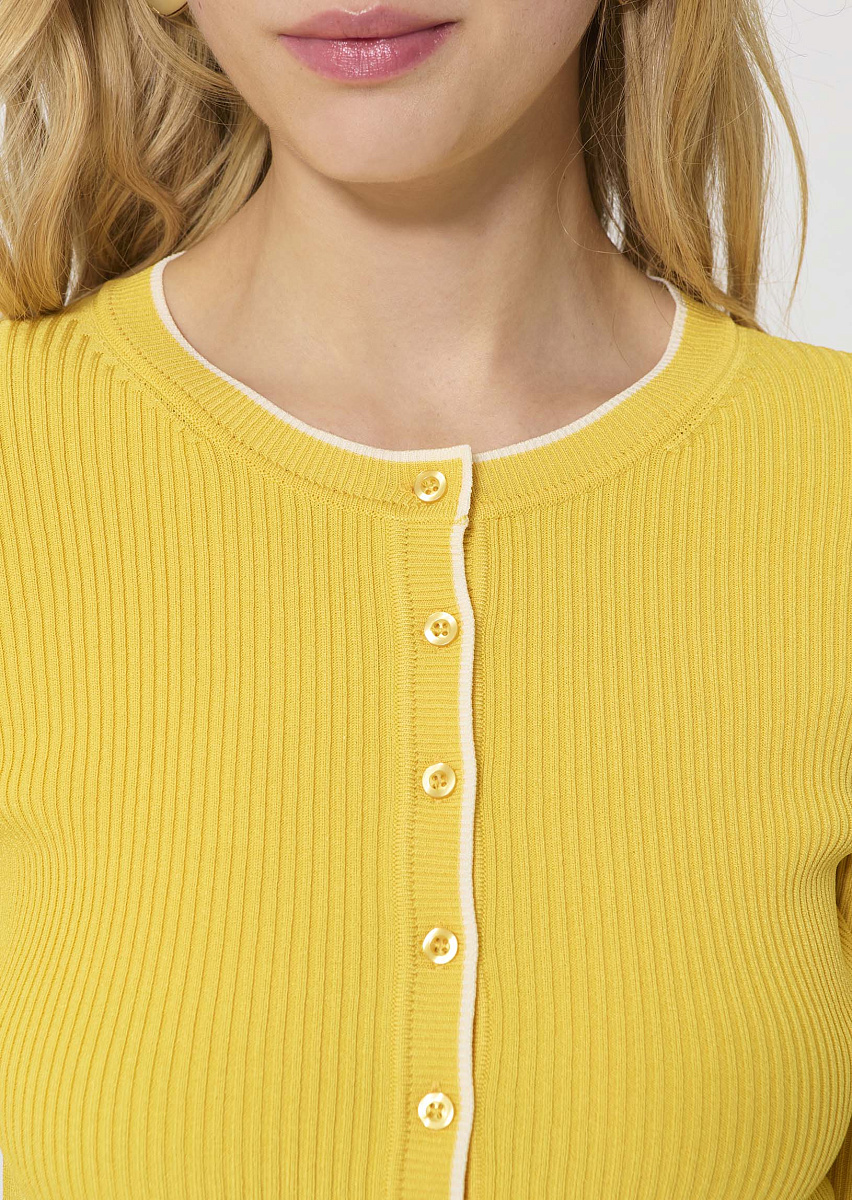 Gipsy желтый кардиган в рубчик Gipsy желтый кардиган в рубчик
