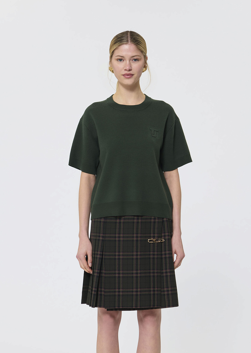 Pamelia зеленый джемпер из смесовой шерсти Pamelia зеленый джемпер из смесовой шерсти