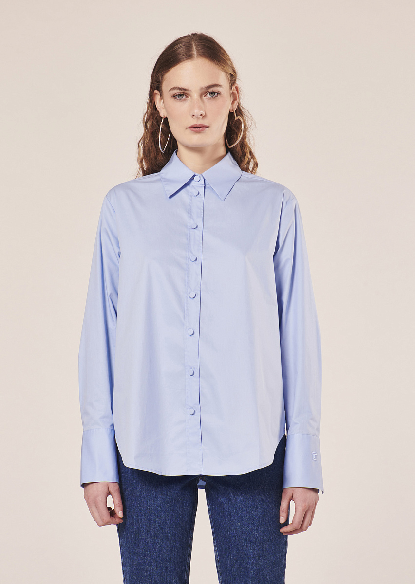 Clarence голубая блуза из поплина Clarence голубая блуза из поплина