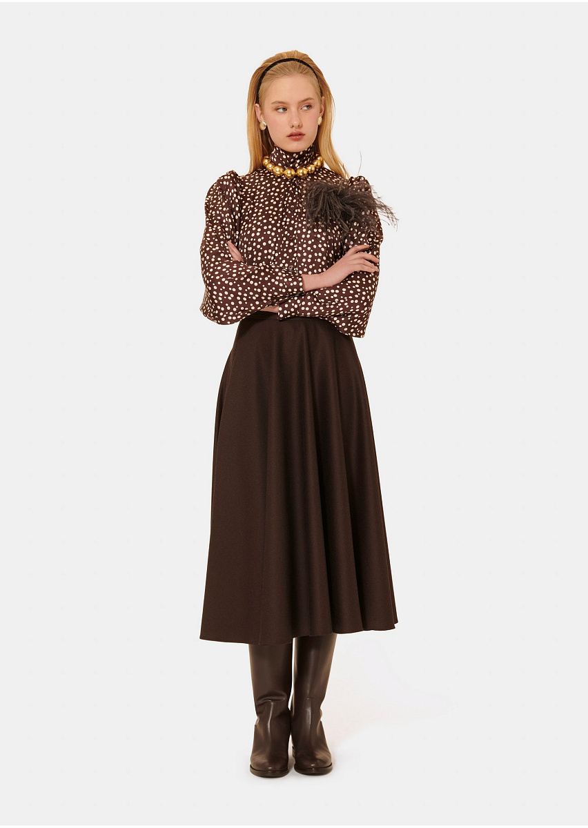 Jackie коричневая юбка из фланели Jackie коричневая юбка из фланели