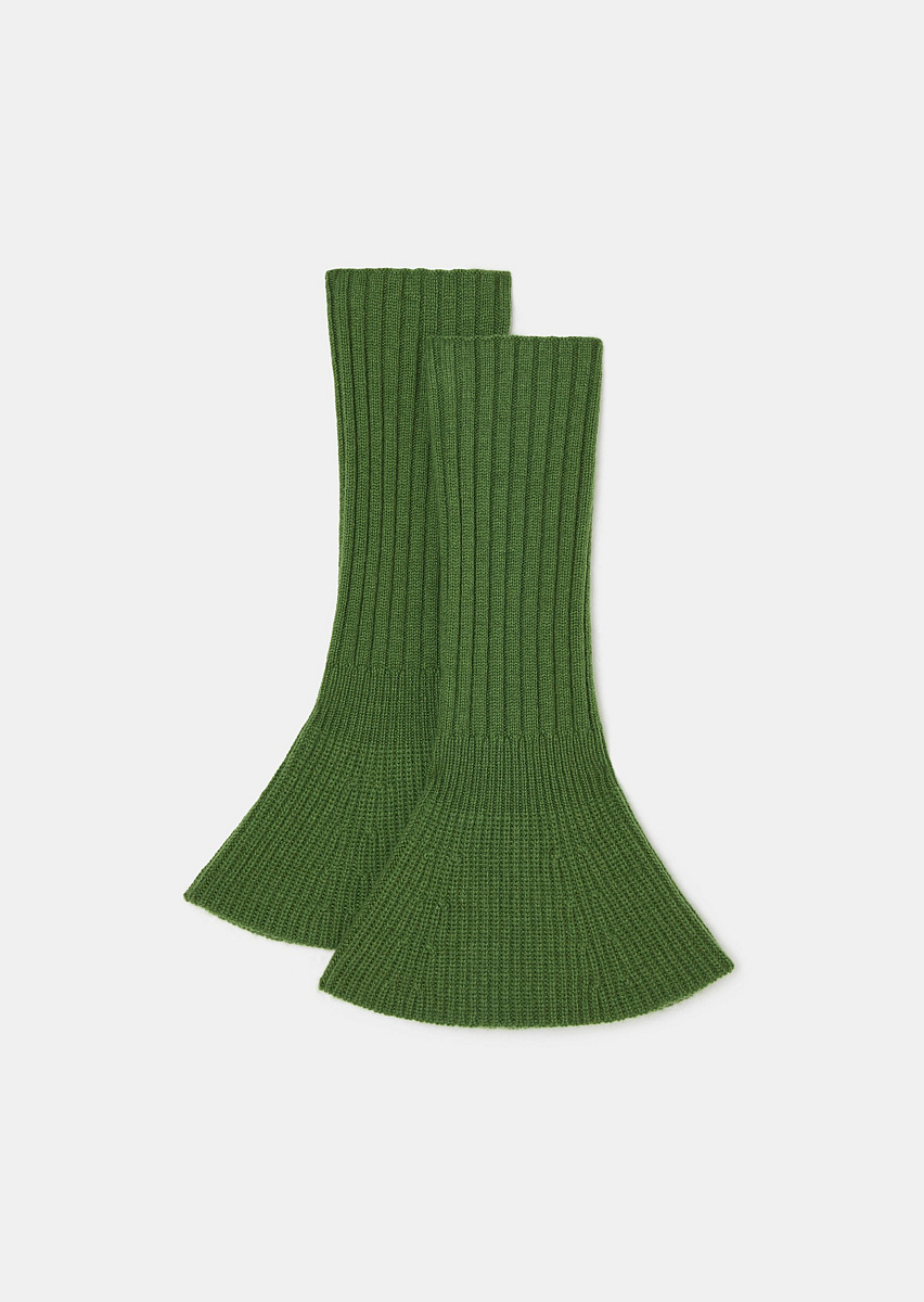 Зеленые митенки из шерсти Alma Зеленые митенки из шерсти Alma