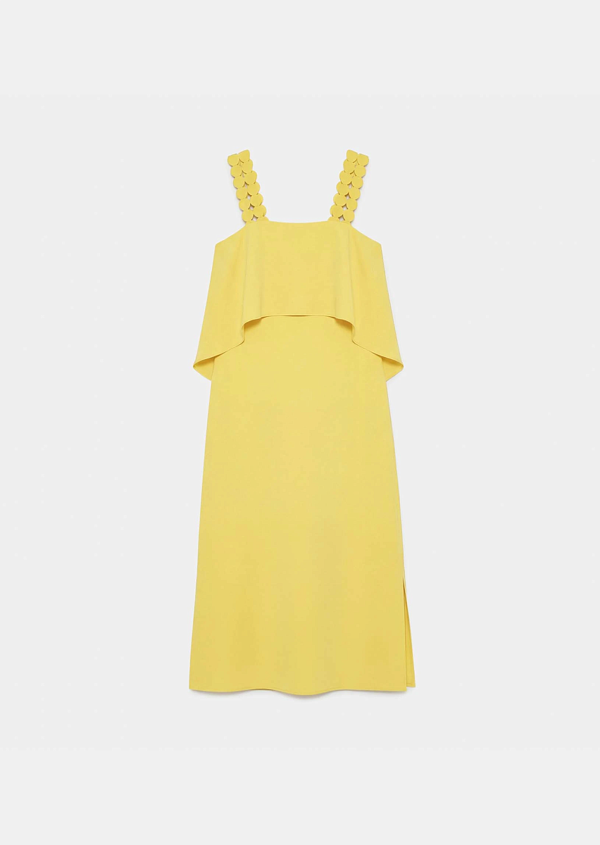 Rochas желтое платье из струящегося крепа