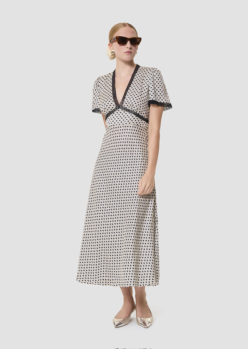 Платье Raoulita цвета экрю с принтом в виде сердец