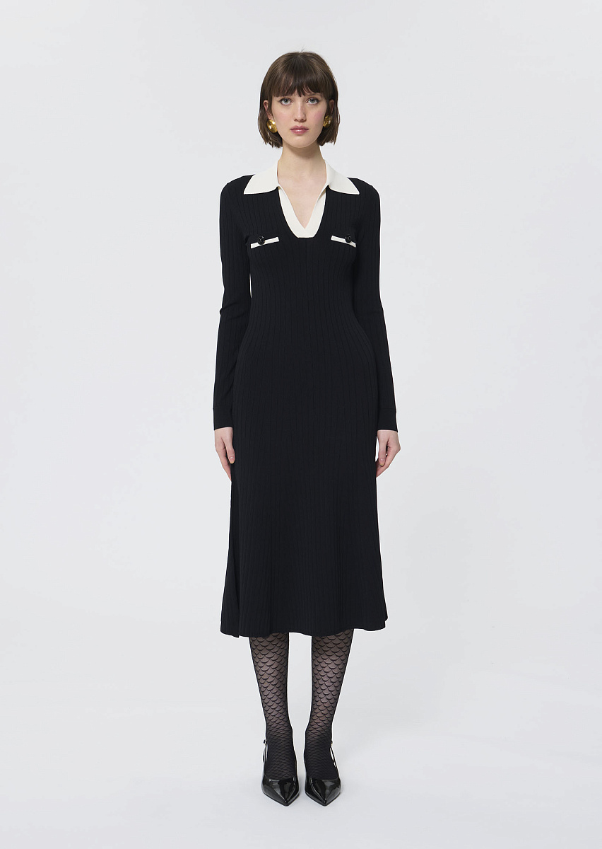 Remi черное вязаное платье