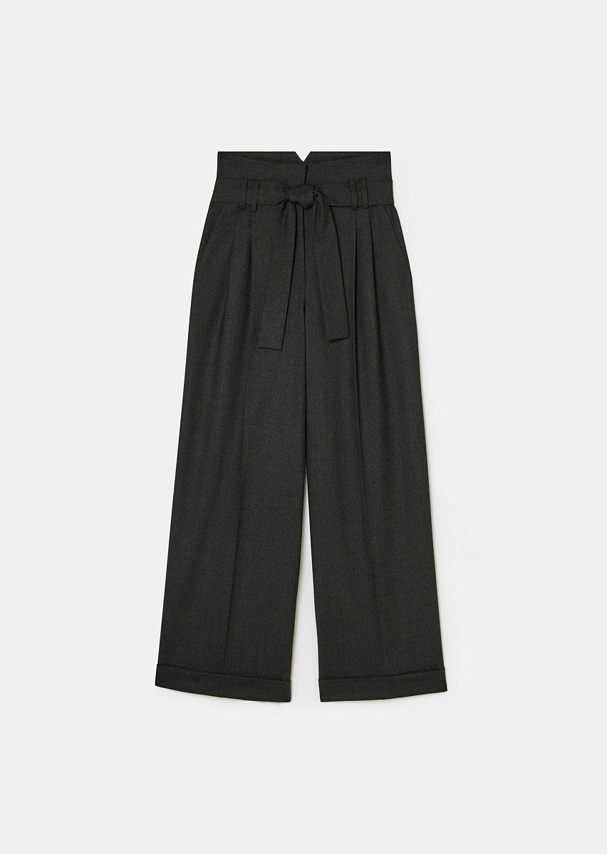 Pia брюки серого цвета с эффектом меланж Pia брюки серого цвета с эффектом меланж