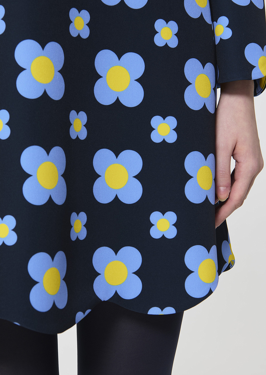 Ruoda темно-синее платье с цветочным принтом