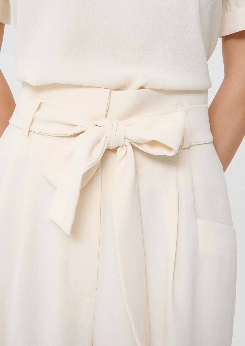 Pia брюки из крепа цвета экрю