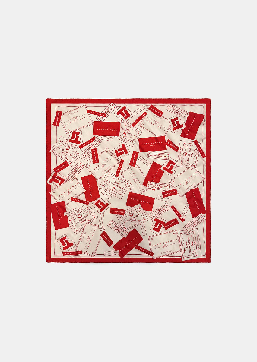 Eline шелковый платок с принтом в красном цвете Eline шелковый платок с принтом в красном цвете