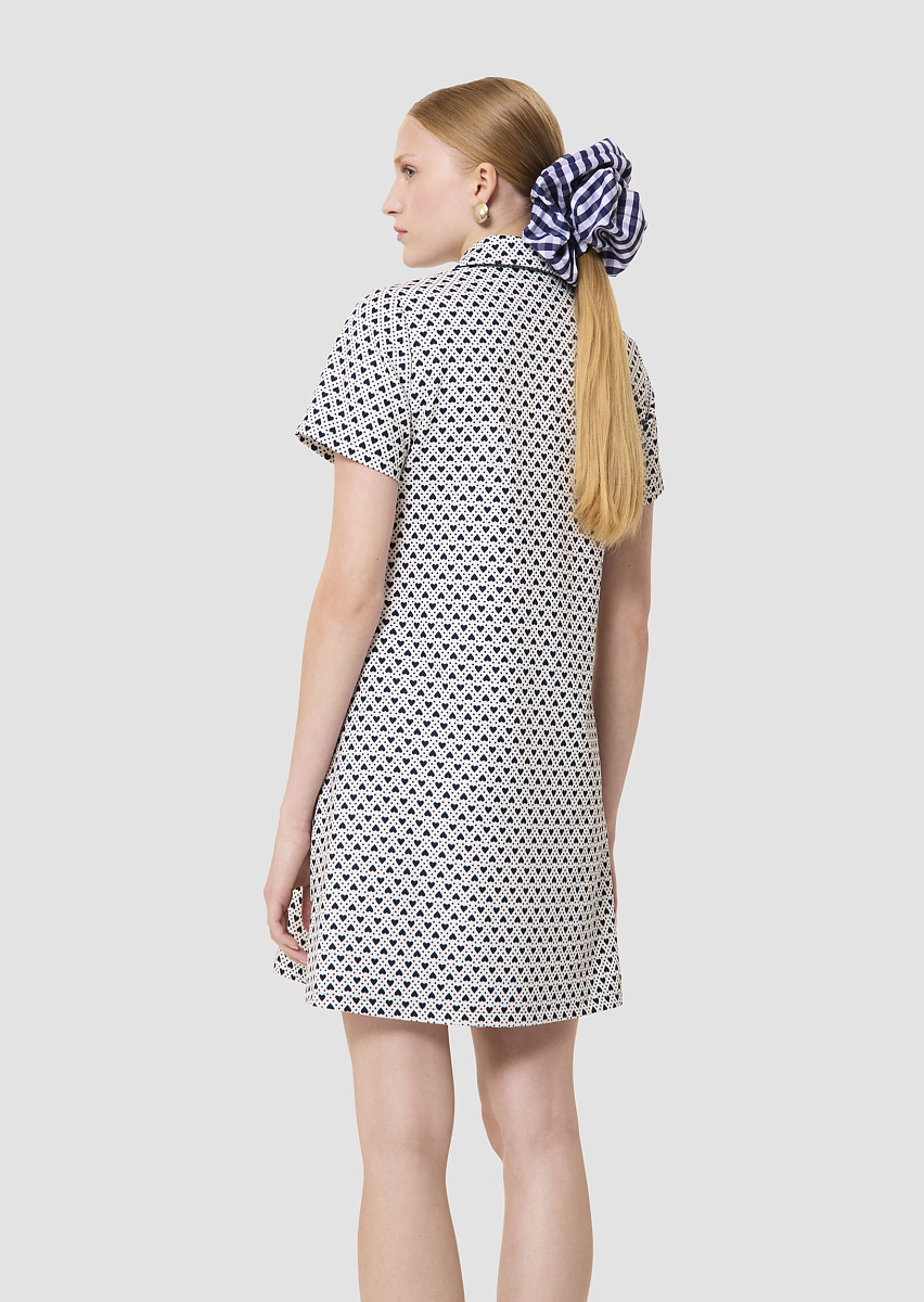 Платье Rory цвета экрю с принтом в виде сердец