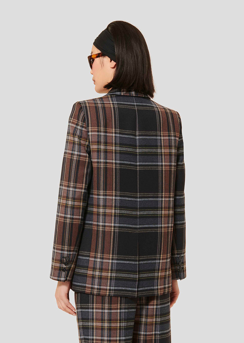 Темно-синий жакет в клетку Valson Темно-синий жакет в клетку Valson