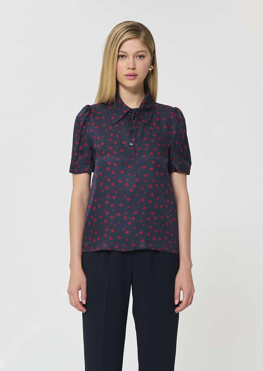 Tonino темно-синий топ с принтом в виде миниатюрного клевера