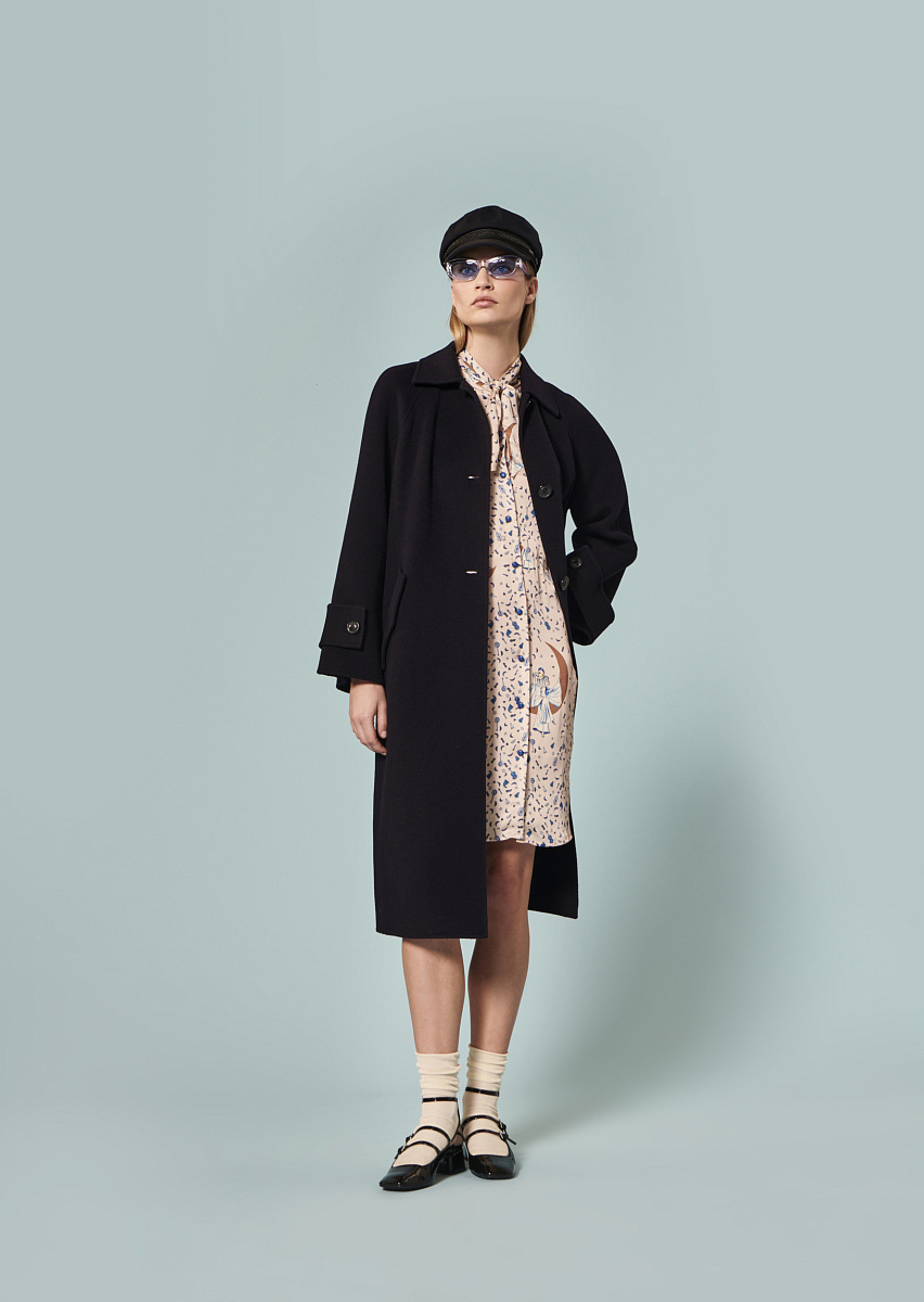 Maggy темно-синее пальто из двусторонней шерсти Maggy темно-синее пальто из двусторонней шерсти