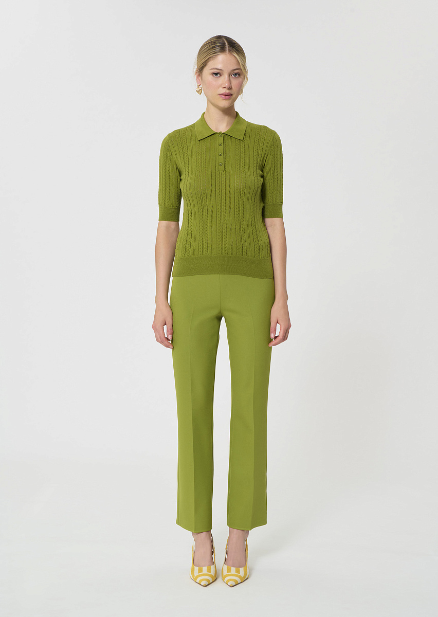 Pamina зеленый джемпер из шелковистого хлопка