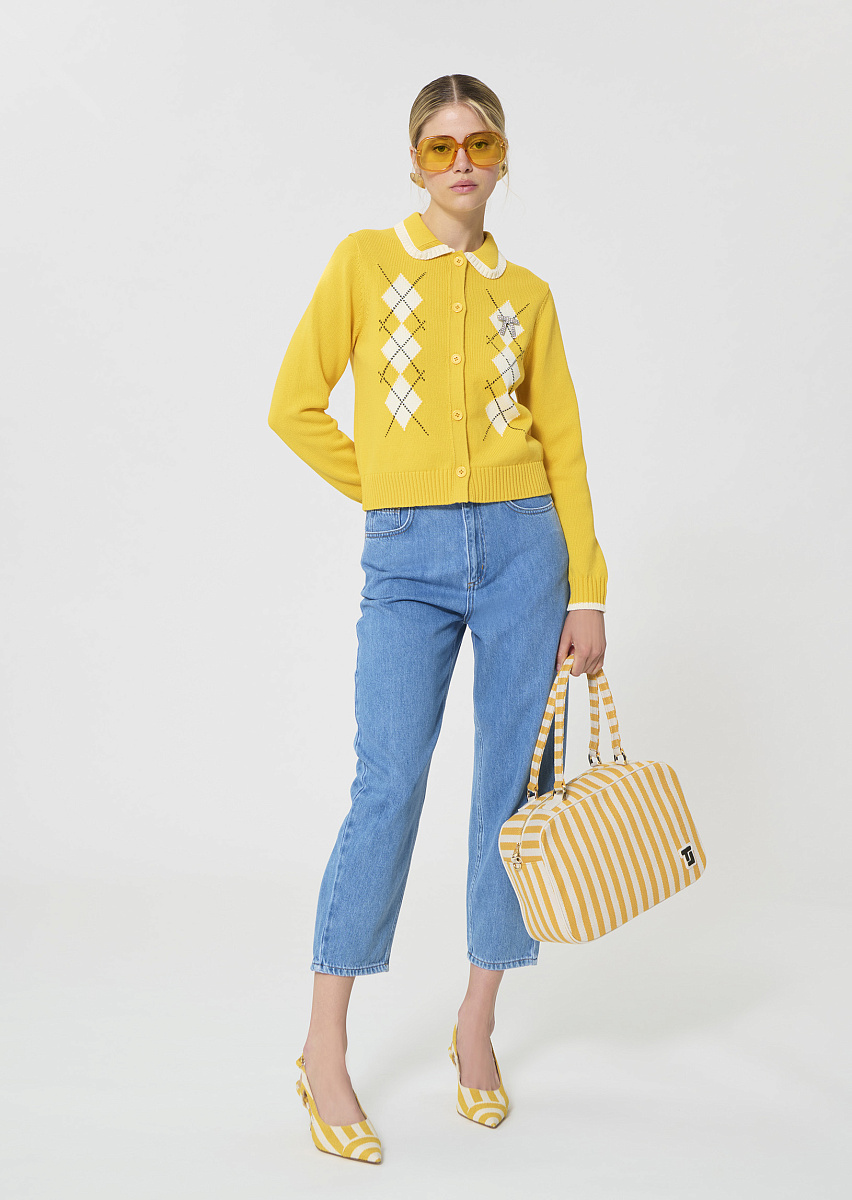 Giulian желтый кардиган из хлопка Giulian желтый кардиган из хлопка