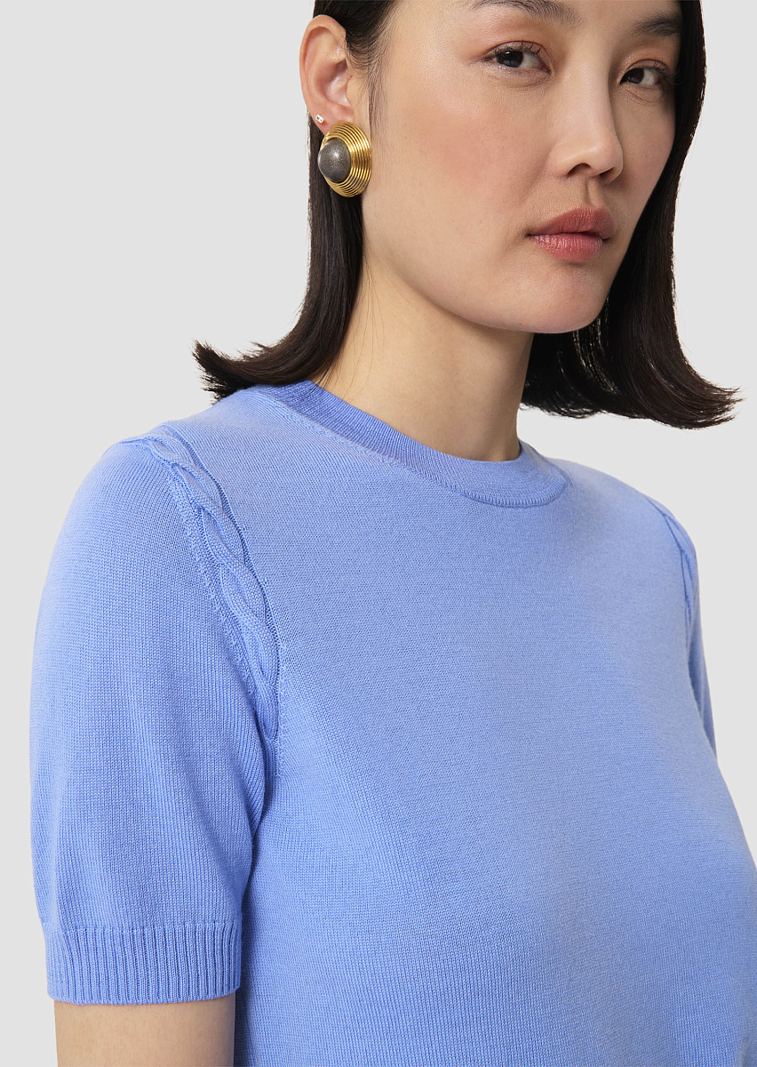 Голубой джемпер Pica из шерсти мериноса