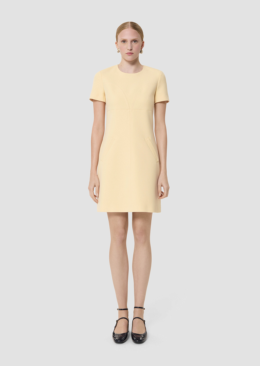 Желтое платье Rehane из двойной ткани
