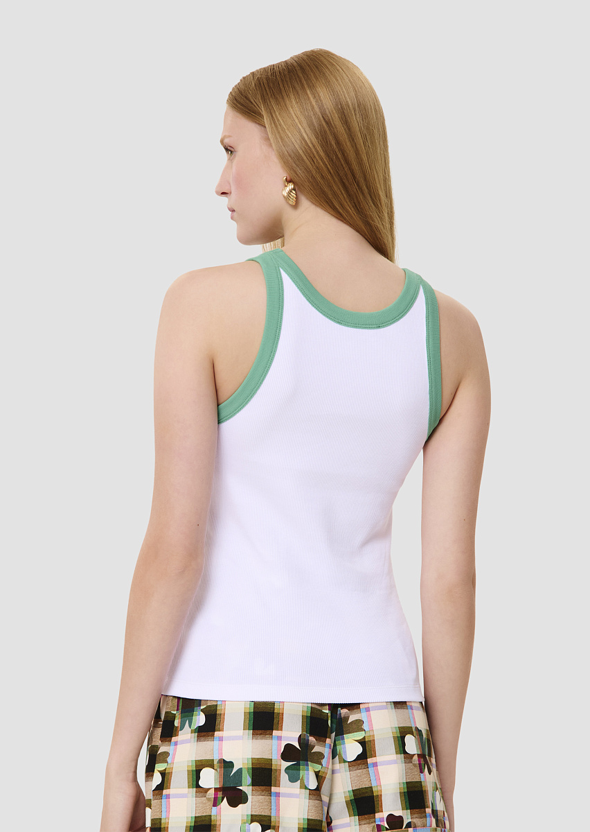 Trish топ в рубчик в цвете экрю