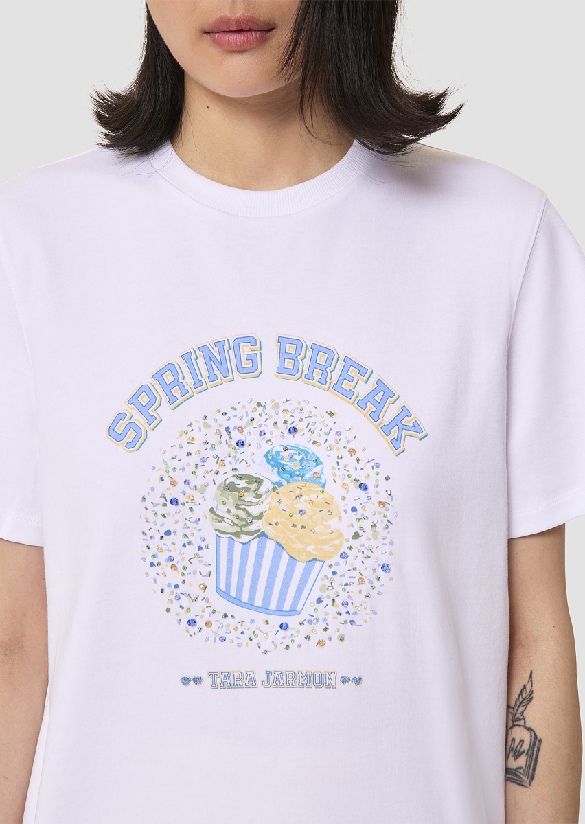 Белая футболка из джерси Taravanilla