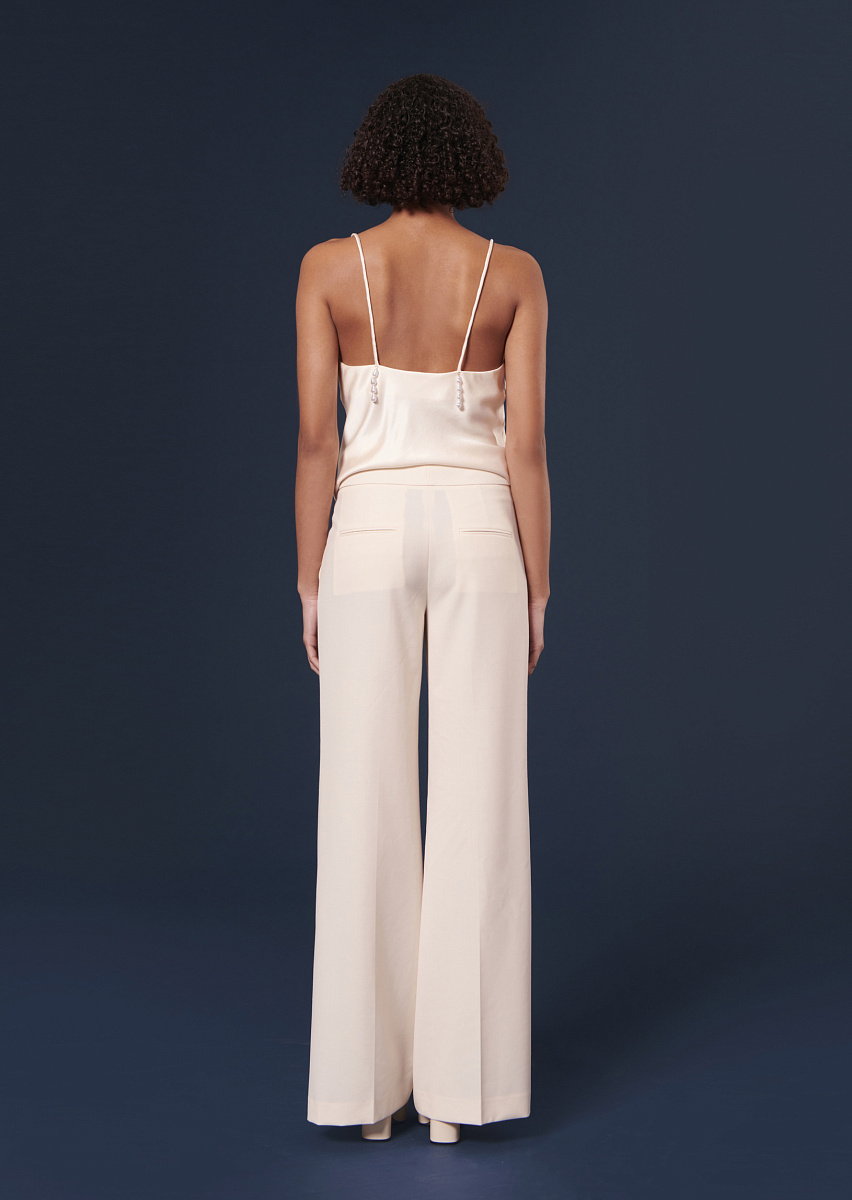 Primavera брюки из холодной шерсти в цвете экрю