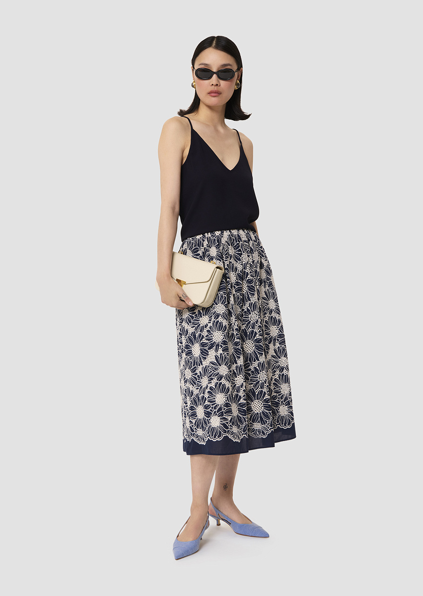 Tamara топ из крепа в темно-синем цвете