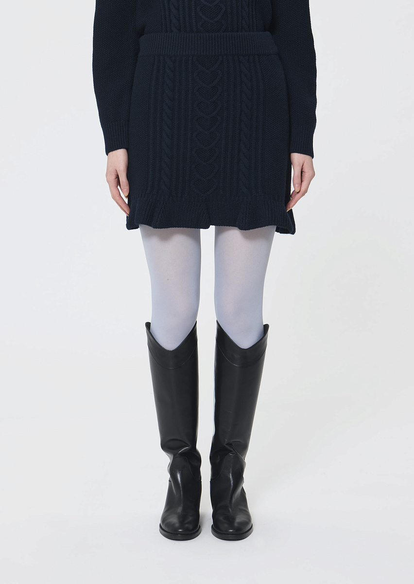Jasba темно-синяя вязаная юбка Jasba темно-синяя вязаная юбка