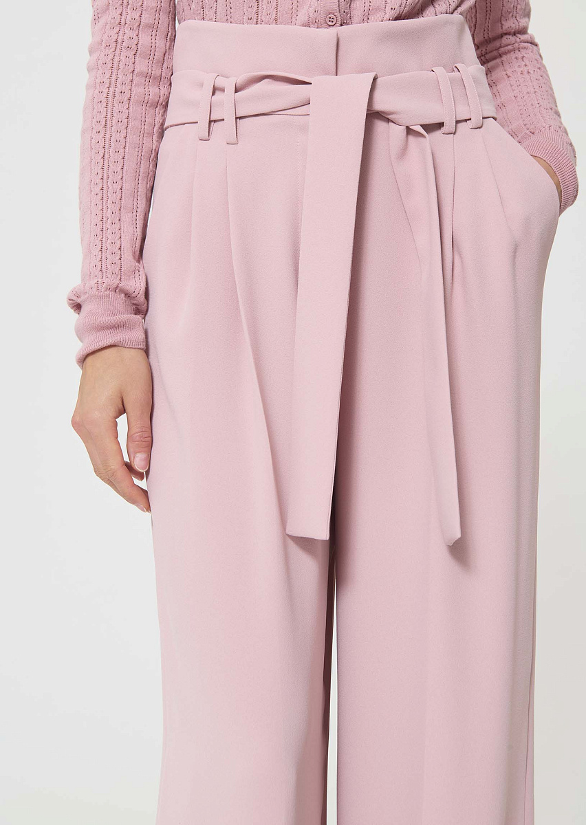 Pia брюки из струящегося крепа бледно-розового цвета Pia брюки из струящегося крепа бледно-розового цвета