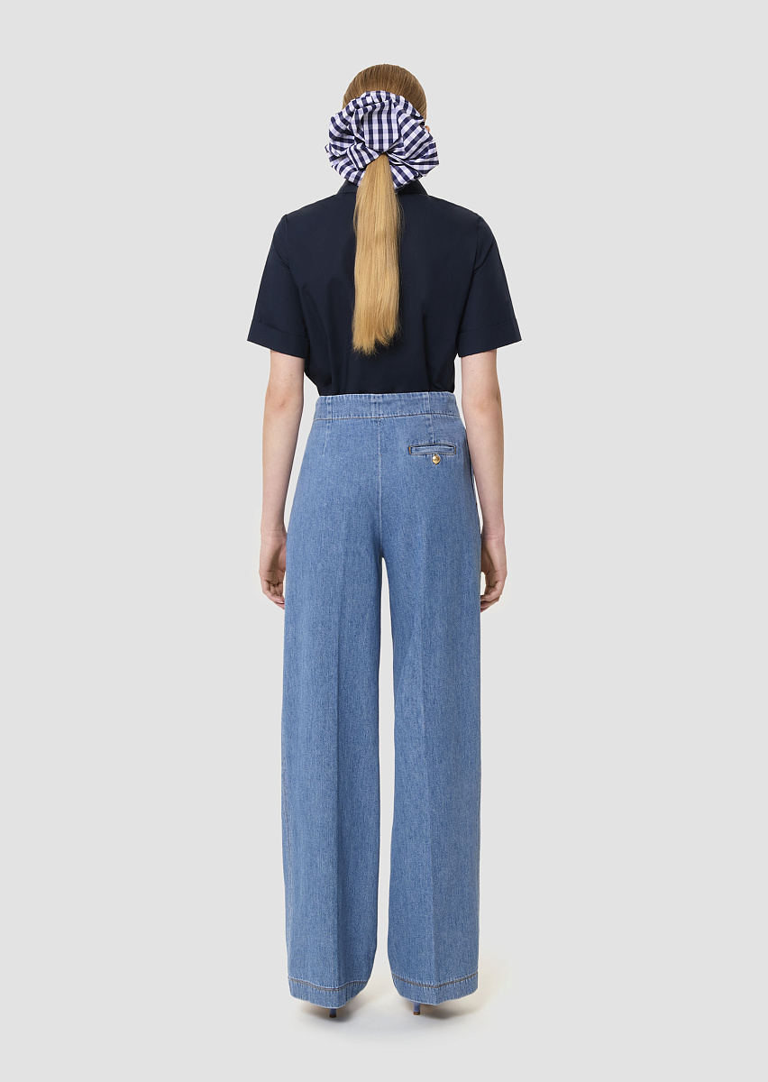 Синие брюки Parigi из мягкого денима