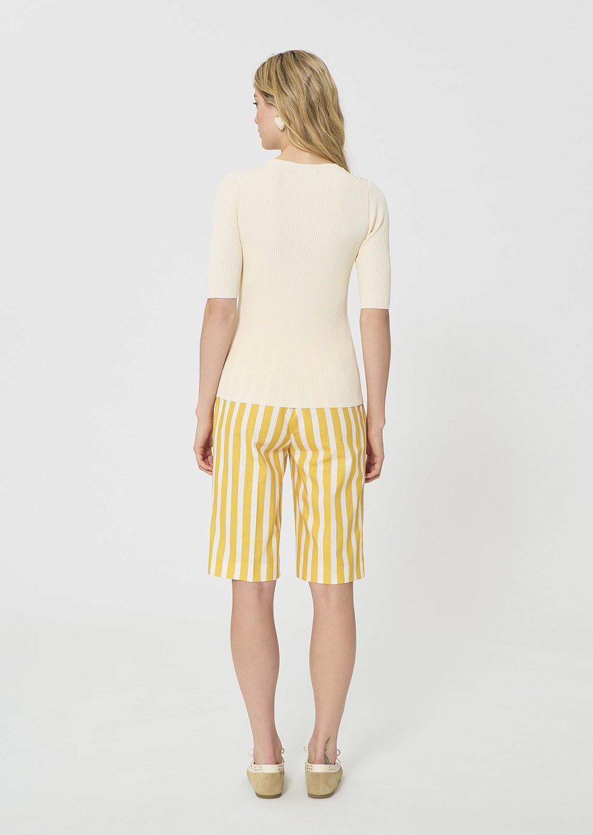 Gipsy кардиган в рубчик в цвете экрю